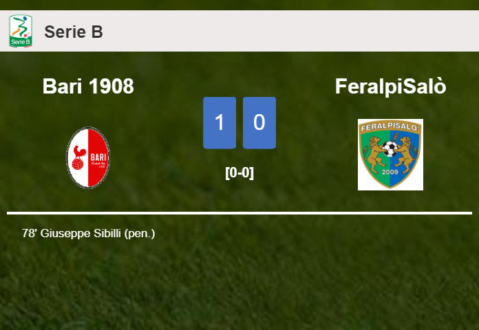 Bari 1908 tops FeralpiSalò 1-0 with a goal scored by G. Sibilli