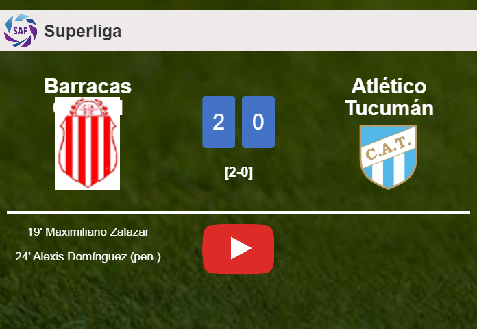 Barracas Central overcomes Atlético Tucumán 2-0 on Sunday. HIGHLIGHTS