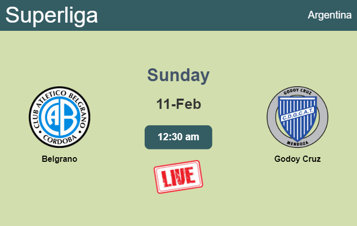 How to watch Belgrano vs. Godoy Cruz on live stream and at what time