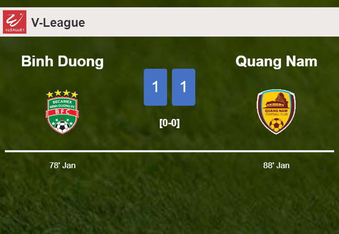 Quang Nam steals a draw against Binh Duong