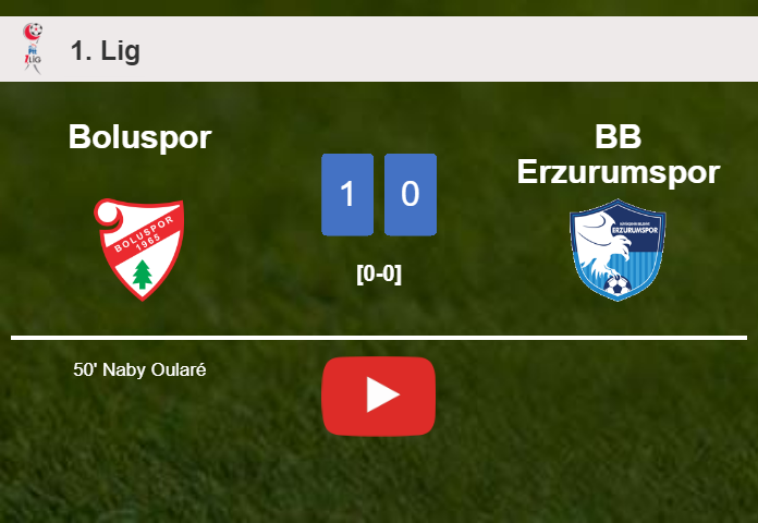 Boluspor beats BB Erzurumspor 1-0 with a goal scored by N. Oularé. HIGHLIGHTS