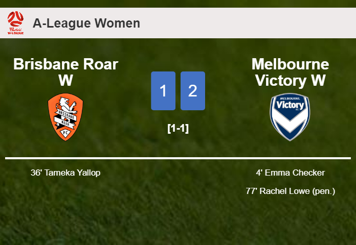 Melbourne Victory W tops Brisbane Roar W 2-1