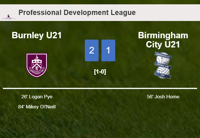 Burnley U21 tops Birmingham City U21 2-1