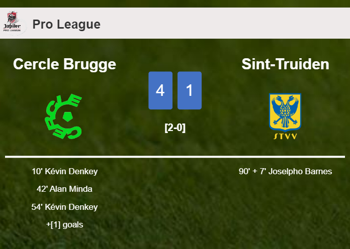 Cercle Brugge destroys Sint-Truiden 4-1 with an outstanding performance