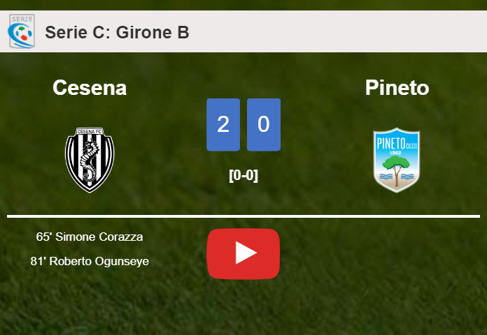 Cesena beats Pineto 2-0 on Sunday. HIGHLIGHTS