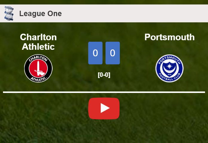 Charlton Athletic stops Portsmouth with a 0-0 draw. HIGHLIGHTS