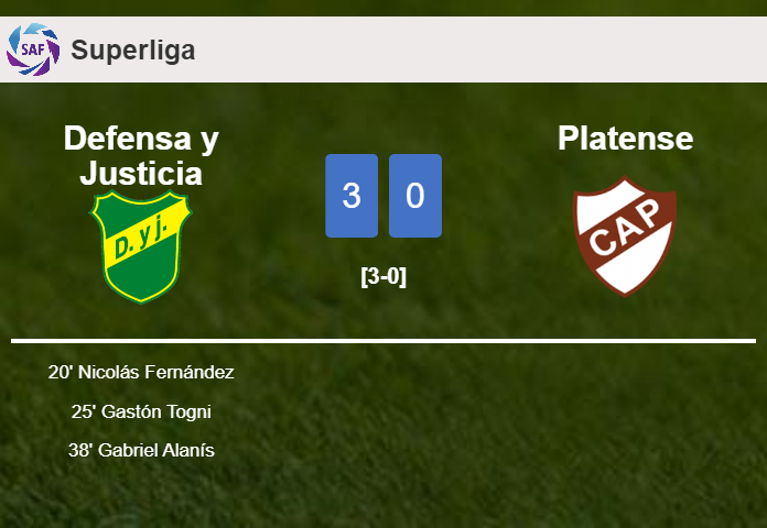 Defensa y Justicia beats Platense 3-0