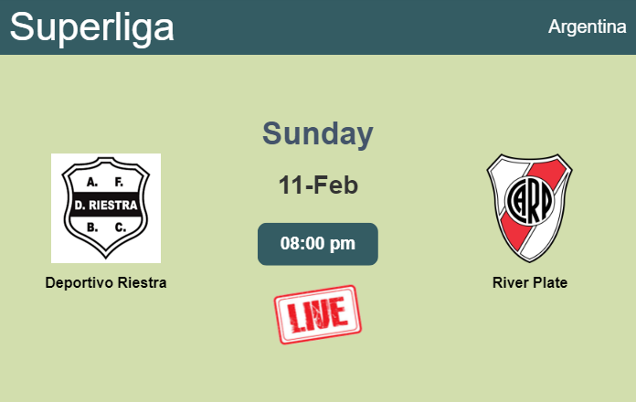How to watch Deportivo Riestra vs. River Plate on live stream and at what time