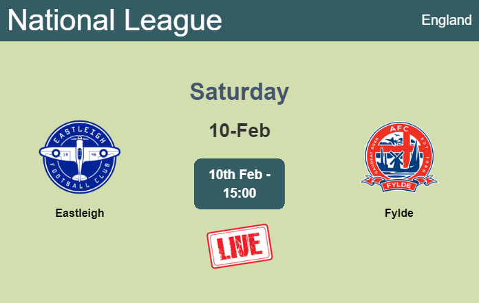 How to watch Eastleigh vs. Fylde on live stream and at what time
