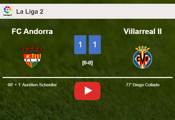 FC Andorra clutches a draw against Villarreal II. HIGHLIGHTS