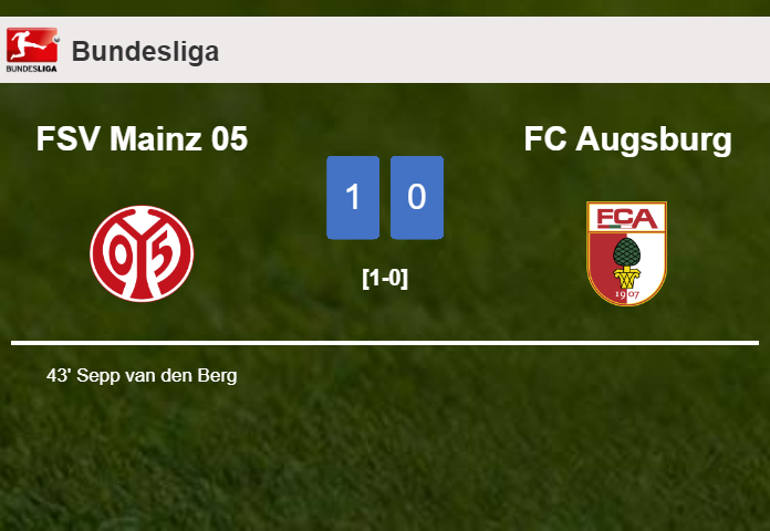 FSV Mainz 05 beats FC Augsburg 1-0 with a goal scored by S. van