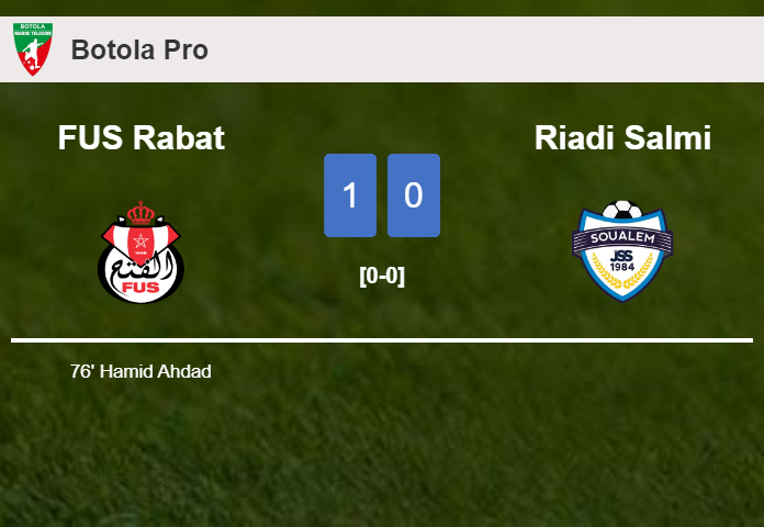 FUS Rabat overcomes Riadi Salmi 1-0 with a goal scored by H. Ahdad