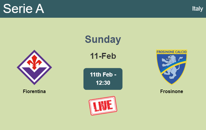 How to watch Fiorentina vs. Frosinone on live stream and at what time