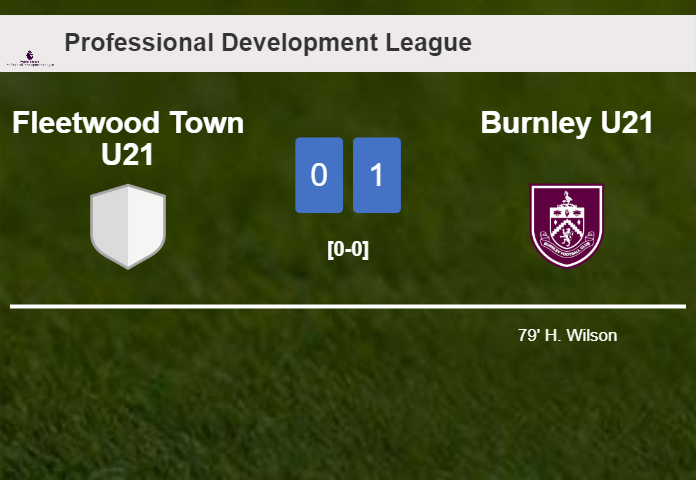 Burnley U21 conquers Fleetwood Town U21 1-0 with a late and unfortunate own goal from H. Wilson