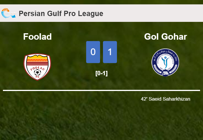 Gol Gohar defeats Foolad 1-0 with a goal scored by S. Saharkhizan