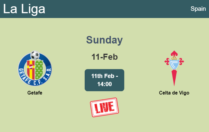 How to watch Getafe vs. Celta de Vigo on live stream and at what time