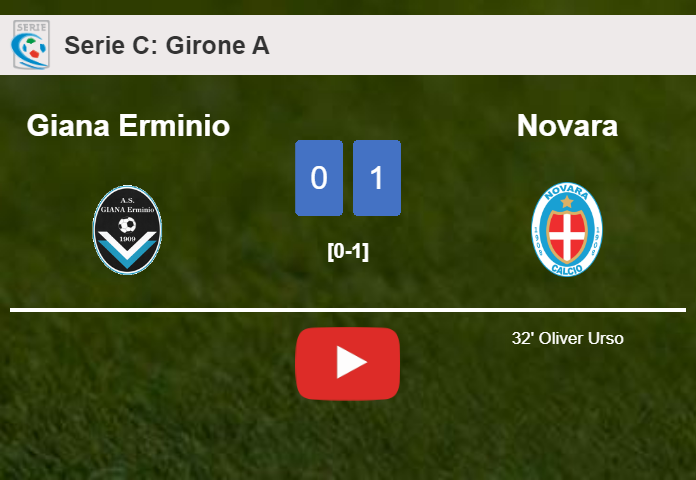 Novara overcomes Giana Erminio 1-0 with a goal scored by O. Urso. HIGHLIGHTS