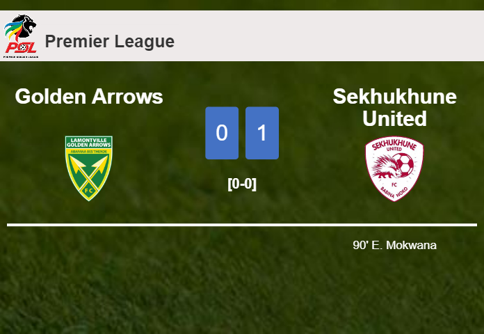 Sekhukhune United overcomes Golden Arrows 1-0 with a late goal scored by E. Mokwana