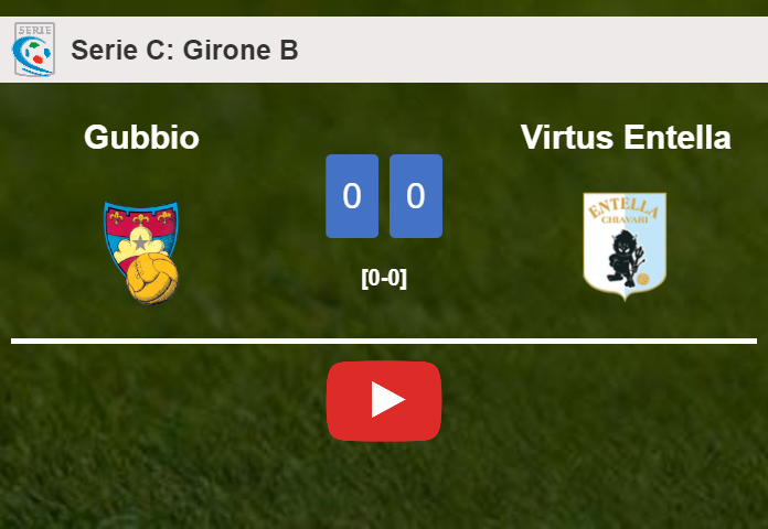 Gubbio draws 0-0 with Virtus Entella on Monday. HIGHLIGHTS