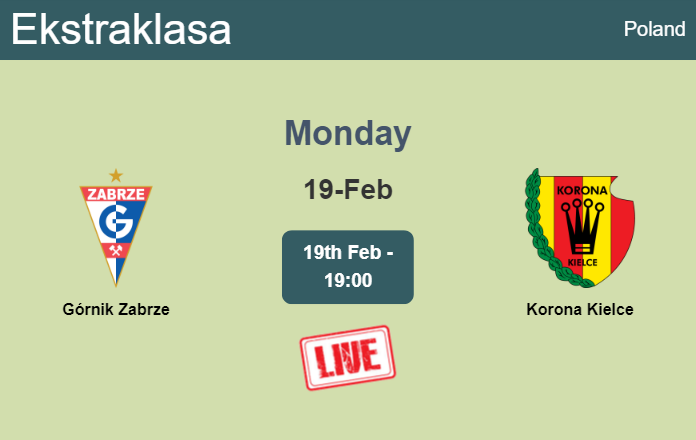 How to watch Górnik Zabrze vs. Korona Kielce on live stream and at what time
