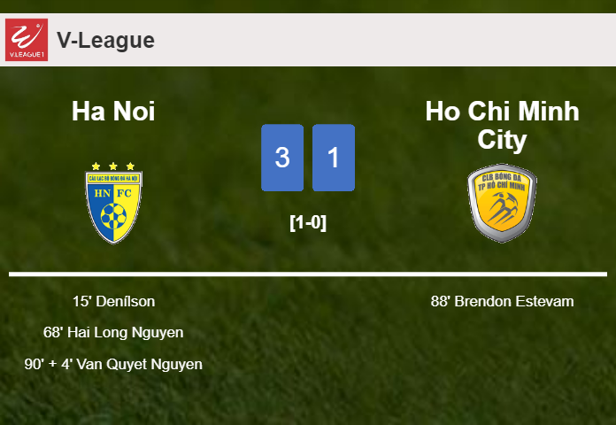 Ha Noi prevails over Ho Chi Minh City 3-1