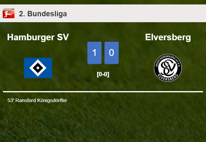 Hamburger SV tops Elversberg 1-0 with a goal scored by R. Königsdörffer 