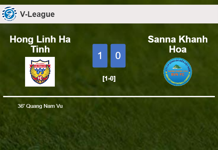 Hong Linh Ha Tinh overcomes Sanna Khanh Hoa 1-0 with a goal scored by Q. Nam