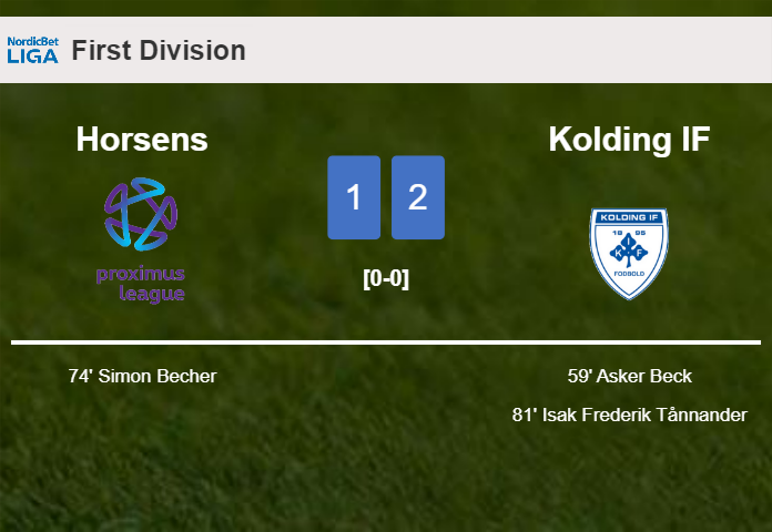 Kolding IF conquers Horsens 2-1