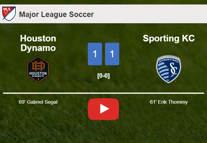 Houston Dynamo and Sporting KC draw 1-1 on Saturday. HIGHLIGHTS