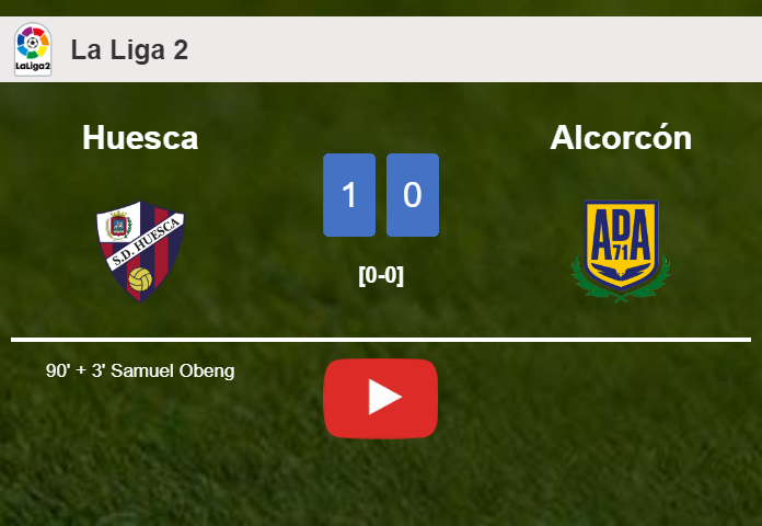 Huesca prevails over Alcorcón 1-0 with a late goal scored by S. Obeng. HIGHLIGHTS