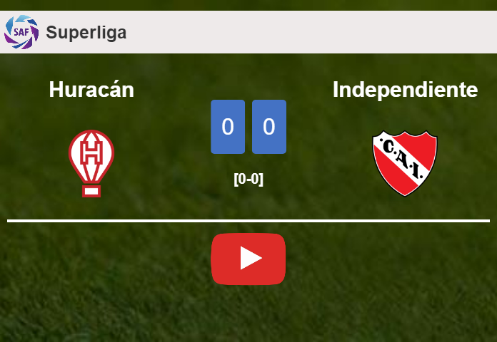 Huracán draws 0-0 with Independiente on Thursday. HIGHLIGHTS