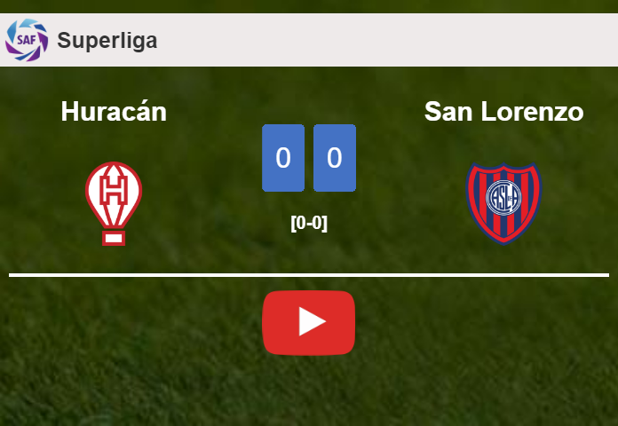 Huracán draws 0-0 with San Lorenzo on Saturday. HIGHLIGHTS