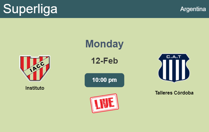 How to watch Instituto vs. Talleres Córdoba on live stream and at what time