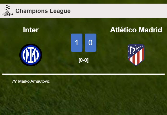 Inter prevails over Atlético Madrid 1-0 with a goal scored by M. Arnautović