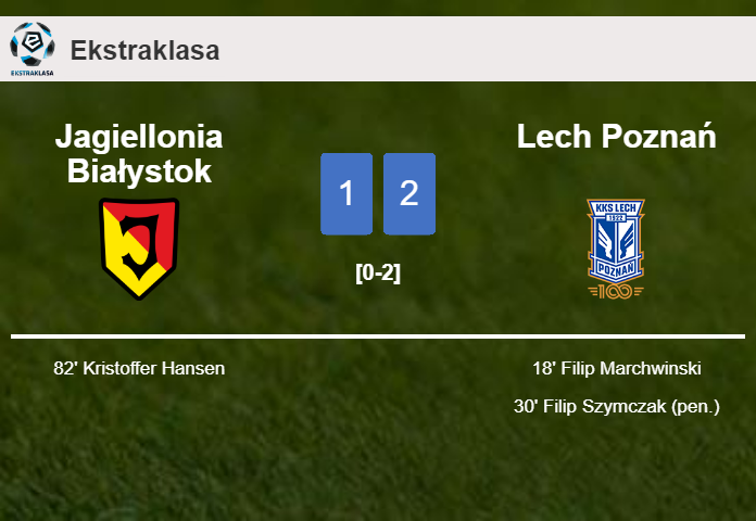 Lech Poznań tops Jagiellonia Białystok 2-1