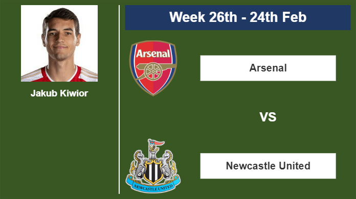 FANTASY PREMIER LEAGUE. Jakub Kiwior stats before  Newcastle United on Saturday 24th of February for the 26th week.