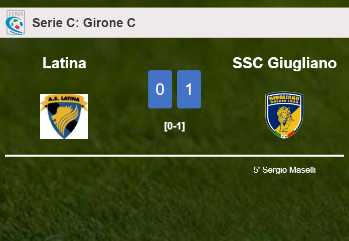 SSC Giugliano prevails over Latina 1-0 with a goal scored by S. Maselli