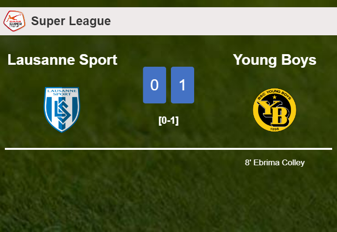 Young Boys tops Lausanne Sport 1-0 with a goal scored by E. Colley