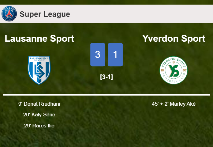 Lausanne Sport overcomes Yverdon Sport 3-1