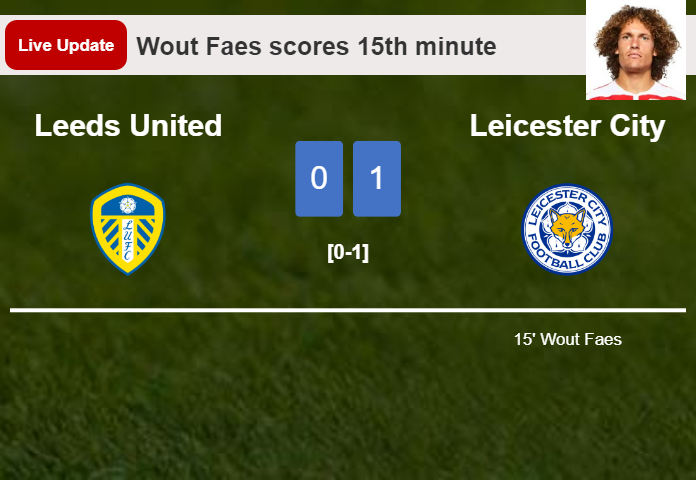 Leeds United vs Leicester City live updates: Wout Faes scores opening goal in Championship match (0-1)
