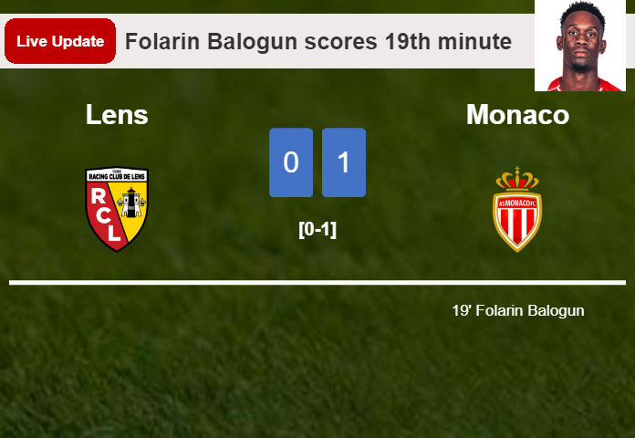 Lens vs Monaco live updates: Folarin Balogun scores opening goal in Ligue 1 match (0-1)