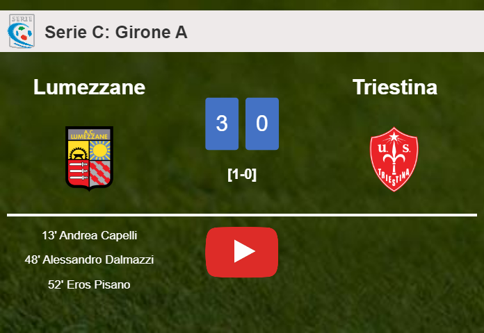 Lumezzane beats Triestina 3-0. HIGHLIGHTS