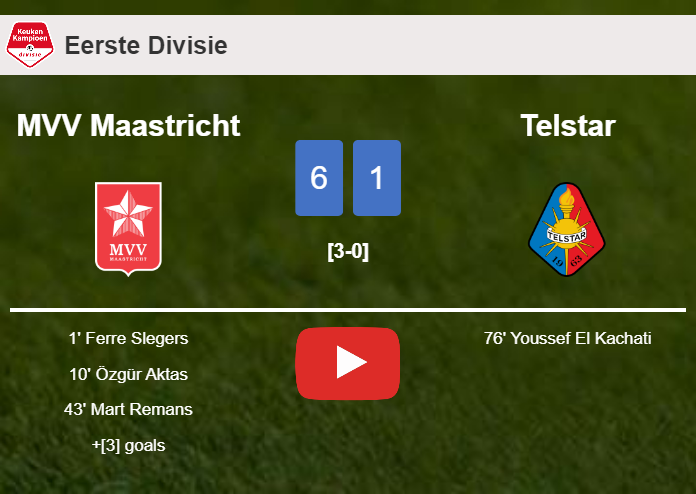 MVV Maastricht demolishes Telstar 6-1 after playing a great match. HIGHLIGHTS