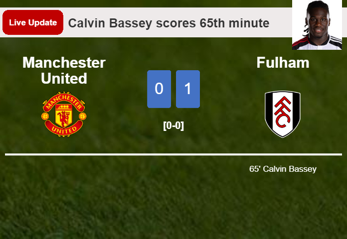 Manchester United vs Fulham live updates: Calvin Bassey scores opening goal in Premier League match (0-1)