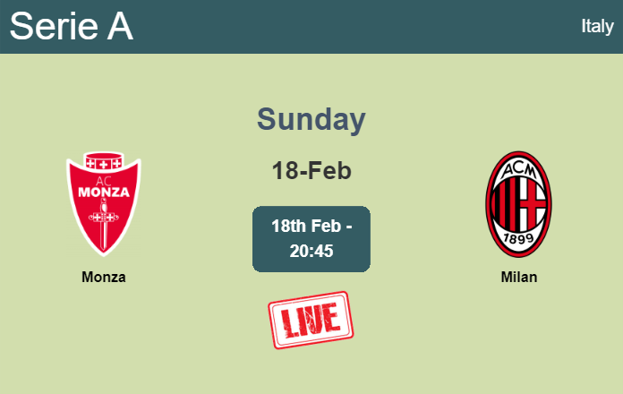 How to watch Monza vs. Milan on live stream and at what time