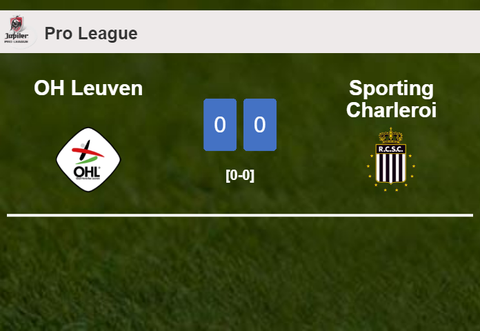 OH Leuven draws 0-0 with Sporting Charleroi on Saturday