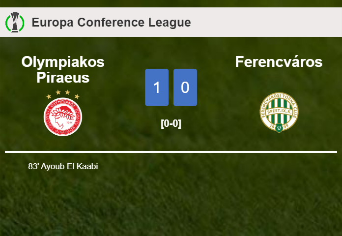 Olympiakos Piraeus conquers Ferencváros 1-0 with a goal scored by A. El