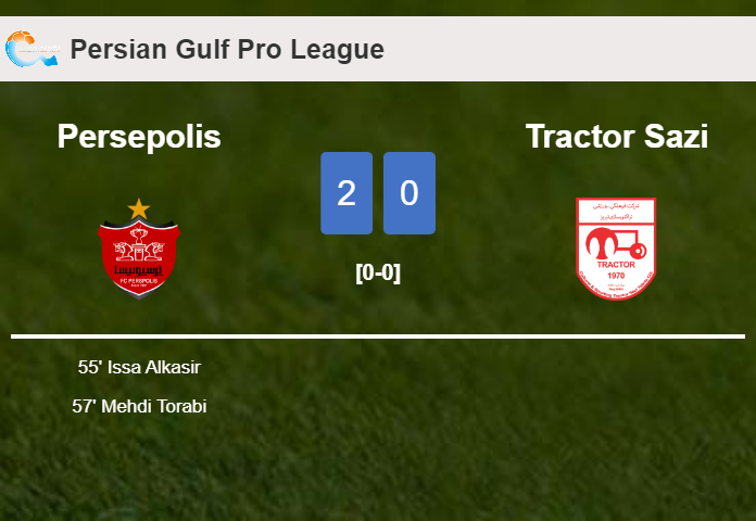 Persepolis conquers Tractor Sazi 2-0 on Wednesday