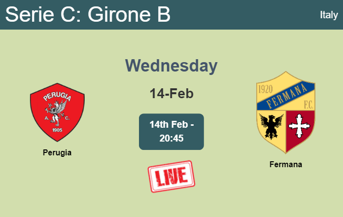 How to watch Perugia vs. Fermana on live stream and at what time