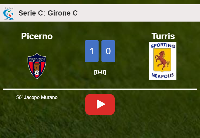 Picerno tops Turris 1-0 with a goal scored by J. Murano. HIGHLIGHTS